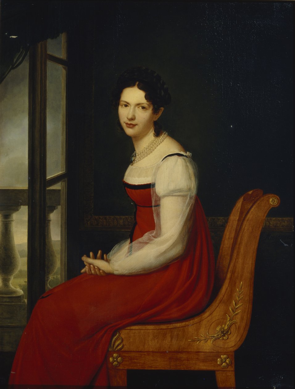 Portræt af prinsesse Varvara Sergeyevna Dolgorukova 1793-1833, født Gagarina, ca 1820 af Henri Françoiss Riesener