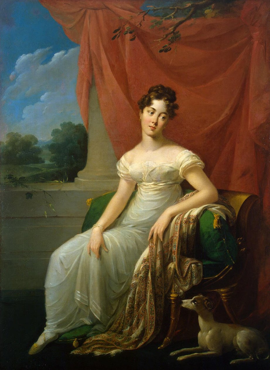 Portræt af Sofia Apraxina, 1818 af Henri Françoiss Riesener