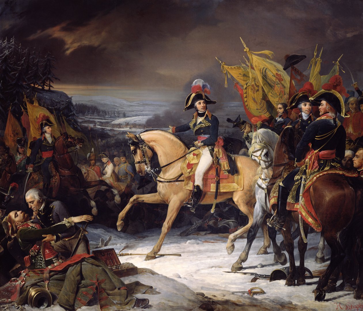 Slaget ved Hohenlinden, 3. december 1800, 1836 af Henri Frederic Schopin