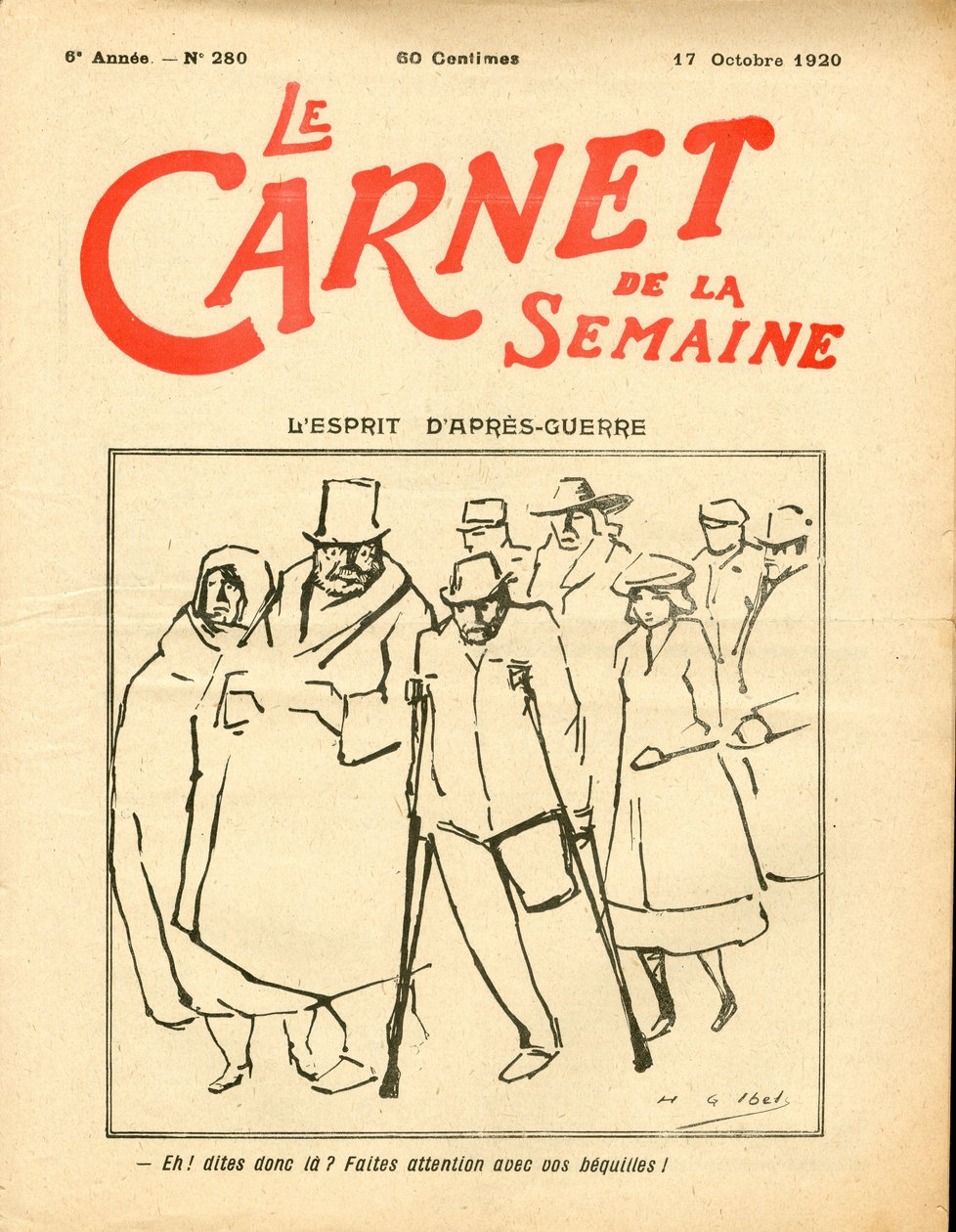 Forside til "" Ugens notesbog "", Satirisk i farver af Henri Gabriel Ibels