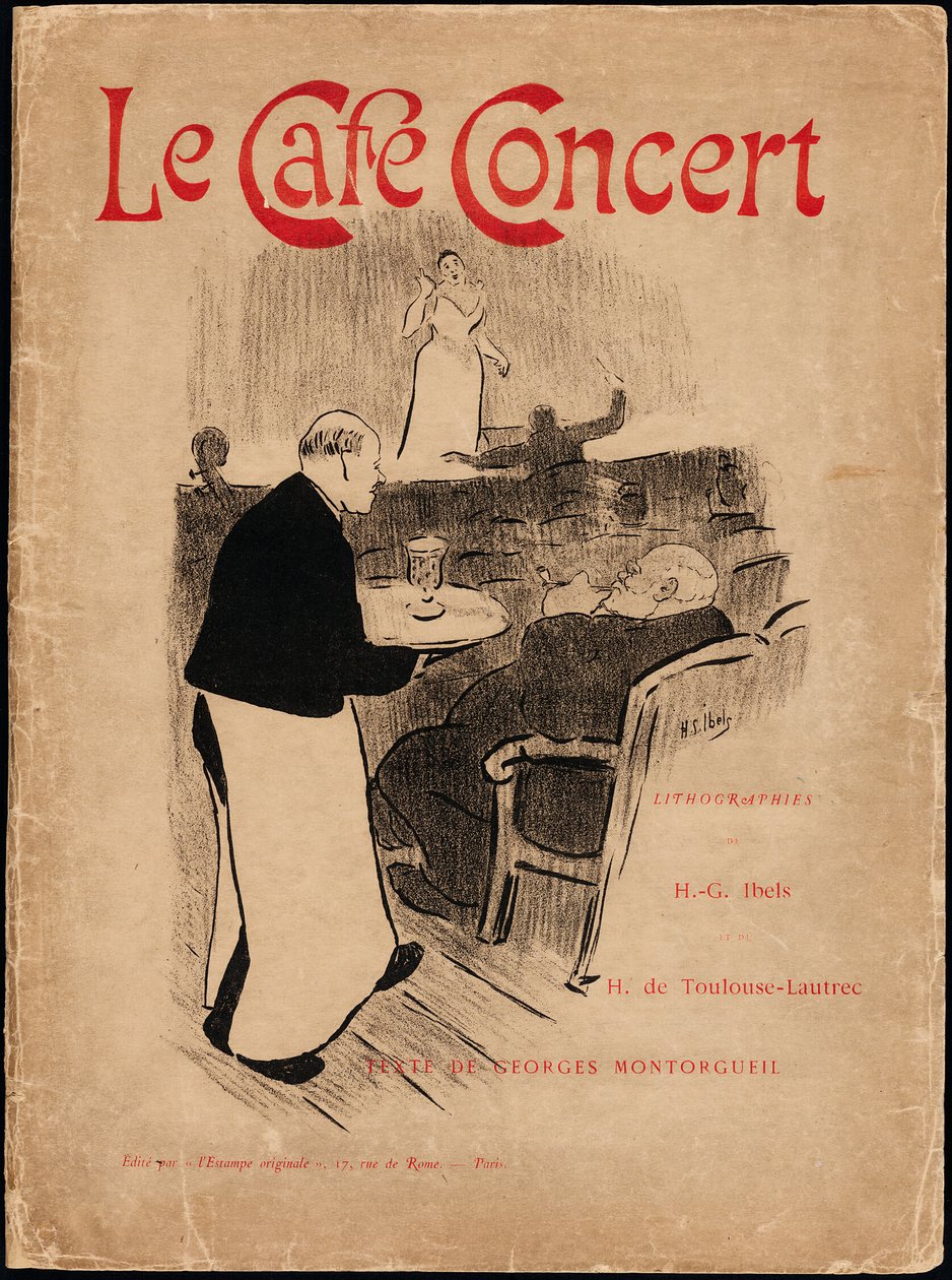 Porteføljeomslag til Le Café-Concert af Henri Gabriel Ibels