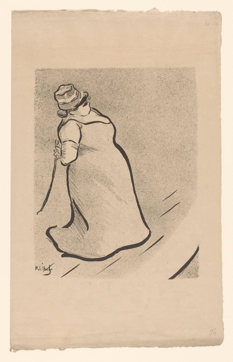 Portræt af sangerinden Jeanne Bloch Jeanne Bloch Cafékoncertens kunstnere (serietitel) Le Café Concert (serietitel) af Henri Gabriel Ibels