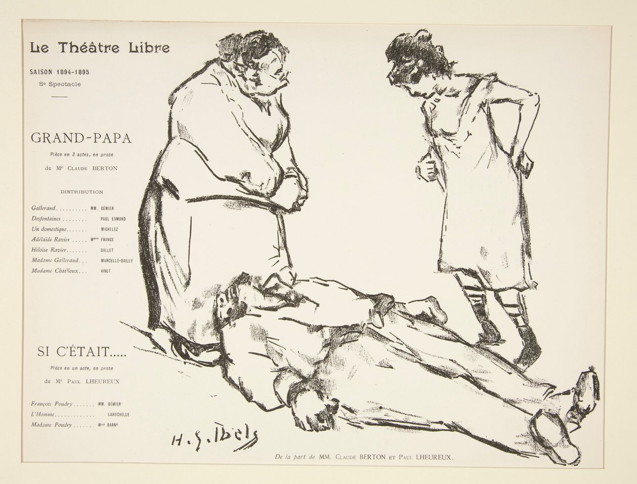 Program for Det Frie Teater: Bedstefar af Henri Gabriel Ibels