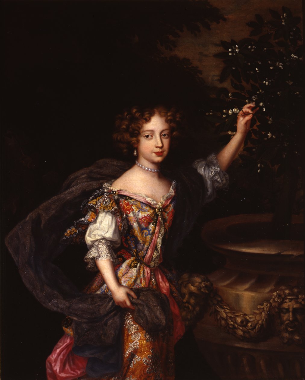 Et portræt af Elizabeth, hertuginde af Somerset, ca. 1683 (olie på lærred) af Henri Gascars