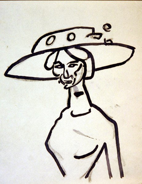 En bredskygget hat af Henri Gaudier Brzeska