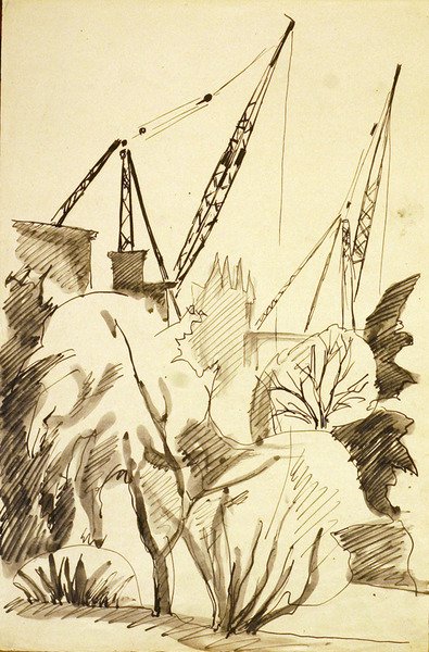Genopbygning, London af Henri Gaudier Brzeska