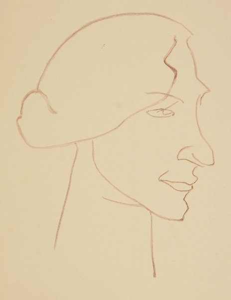 Sophie i profil af Henri Gaudier-Brzeska