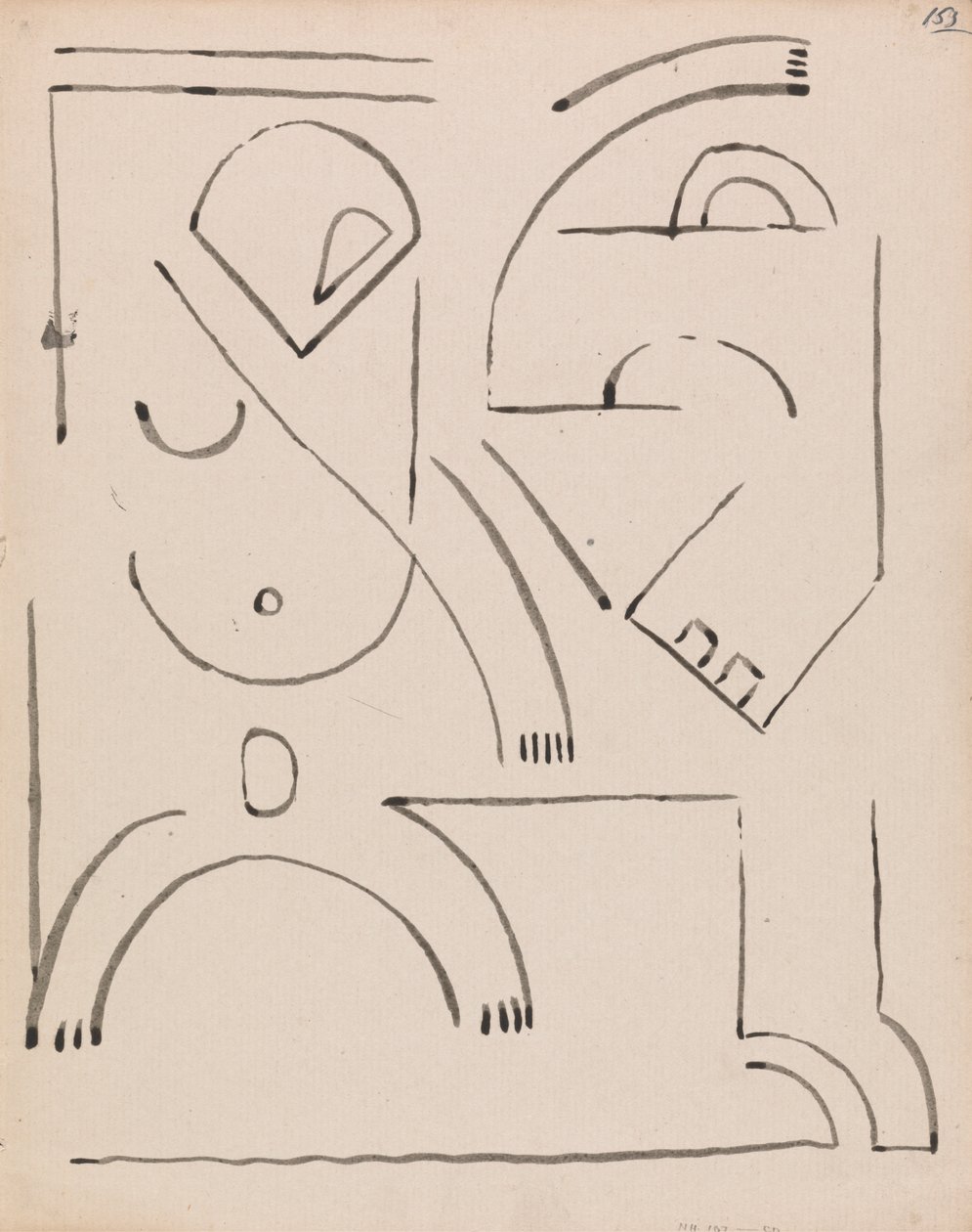 Abstrakt figursammensætning af Henri Gaudier Brzeska