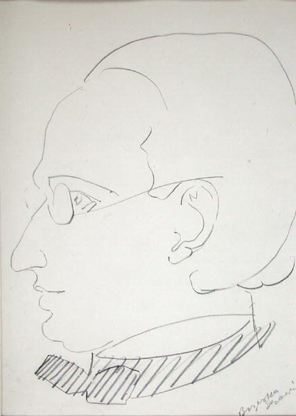 Alfred Wolmark (1877-1961) (blyant på papir) af Henri Gaudier Brzeska