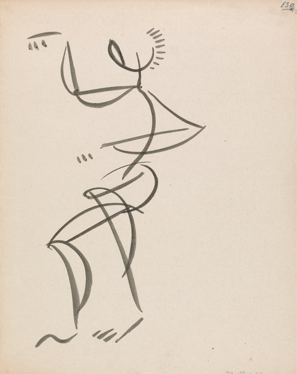 Dansende figur af Henri Gaudier Brzeska