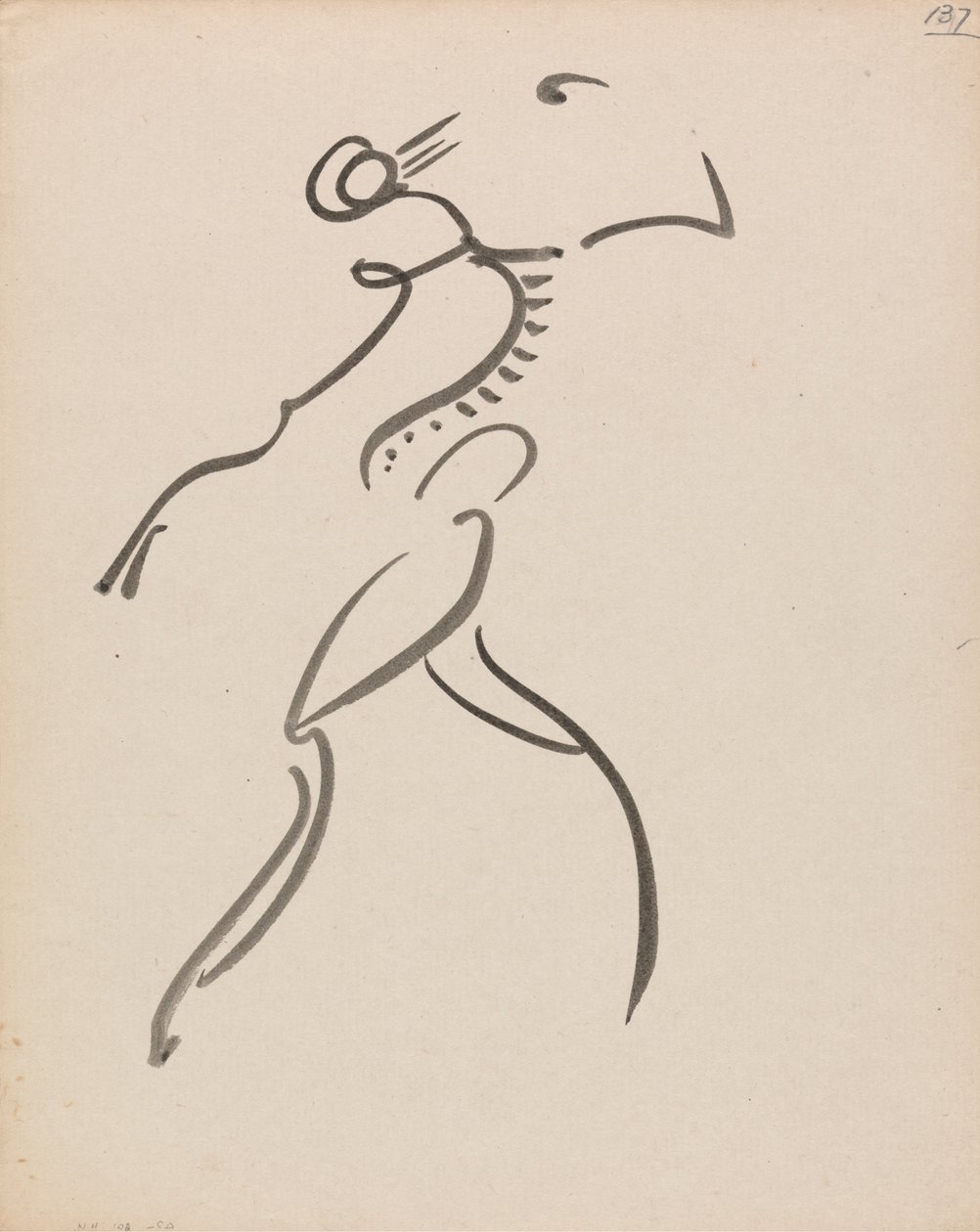 Dansende figur, i profil af Henri Gaudier Brzeska