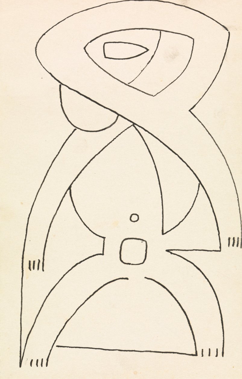 Figurstudie til et reliefdesign af Henri Gaudier Brzeska