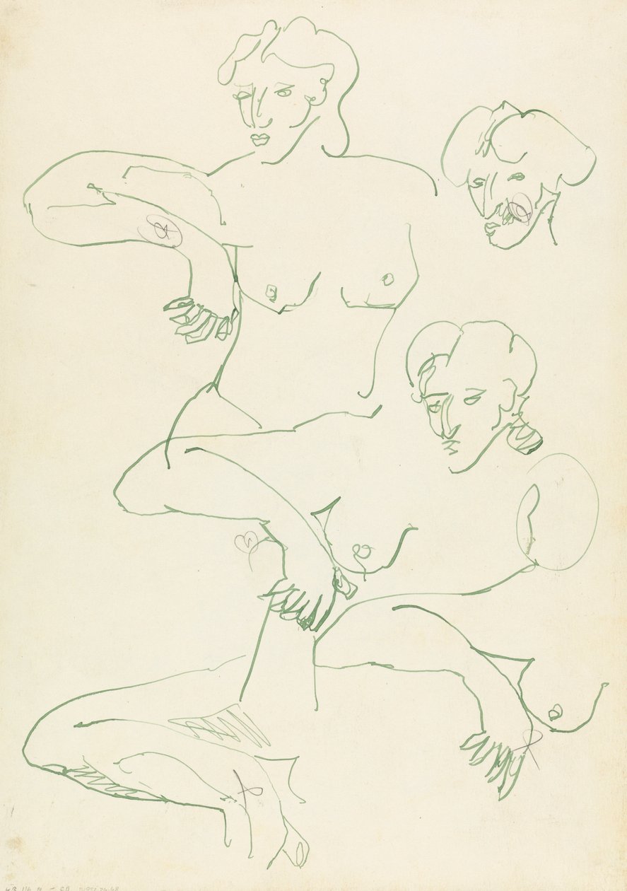 Fem undersøgelser af en kvindeskikkelse af Henri Gaudier-Brzeska