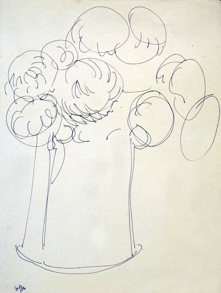 Blomster i en kande af Henri Gaudier Brzeska