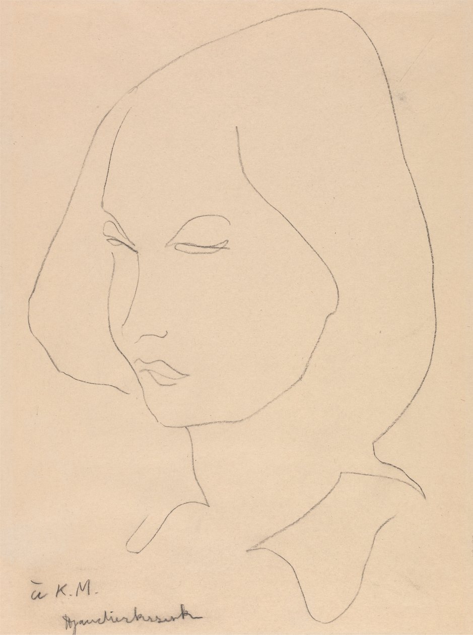 Katherine Mansfield af Henri Gaudier Brzeska