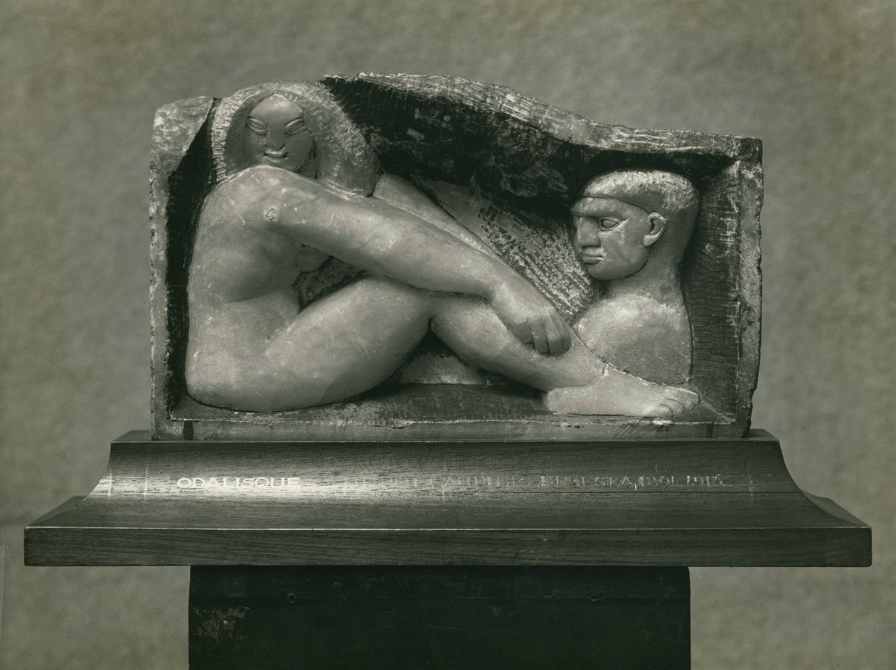 Odalisque (mand og kvinde) 1912-13 (alabast) af Henri Gaudier Brzeska