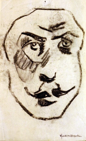 Skulpturelt hoved af Brodzky af Henri Gaudier Brzeska