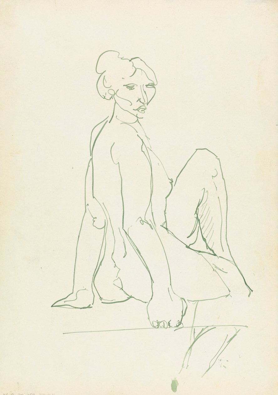 Siddende kvindefigur af Henri Gaudier Brzeska