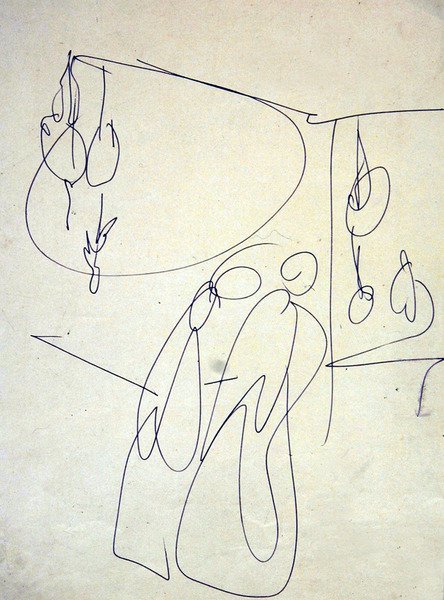 Shoppere udenfor Poultererne af Henri Gaudier Brzeska