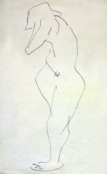 Sophie Nude, vender sig væk af Henri Gaudier Brzeska