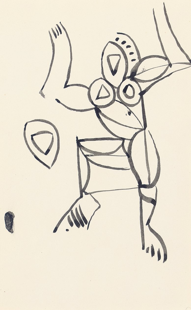 Studie for "Red Stone Dancer", 1914 af Henri Gaudier Brzeska