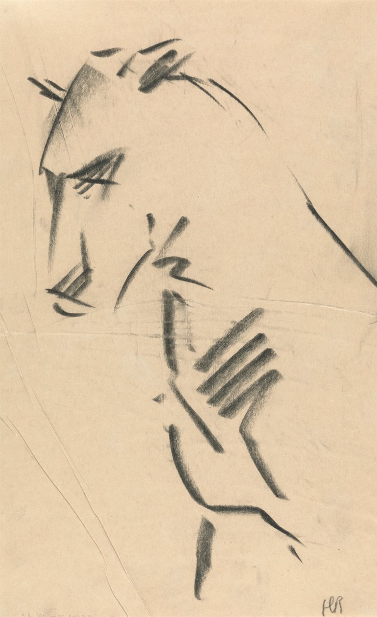 Trekvart syn på en løvinde af Henri Gaudier Brzeska