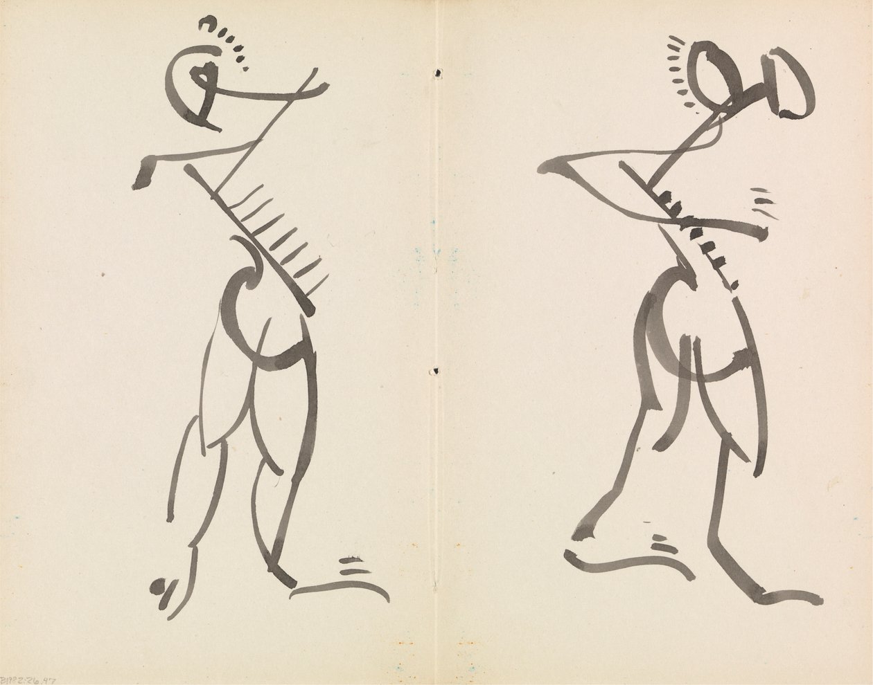 To dansende figurer af Henri Gaudier Brzeska