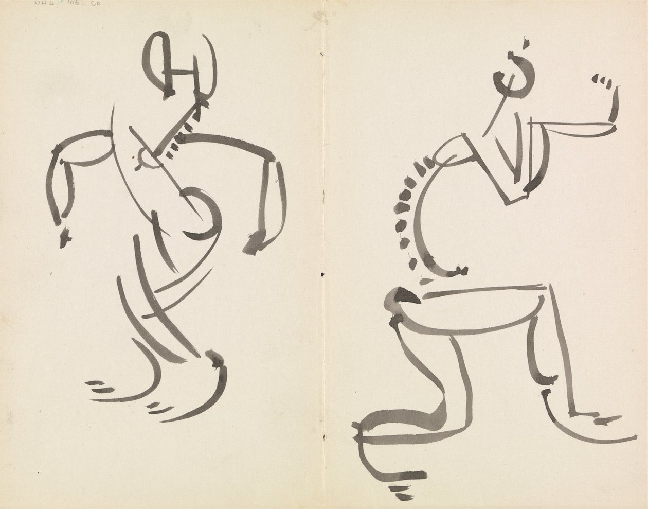 To figurstudier af Henri Gaudier Brzeska