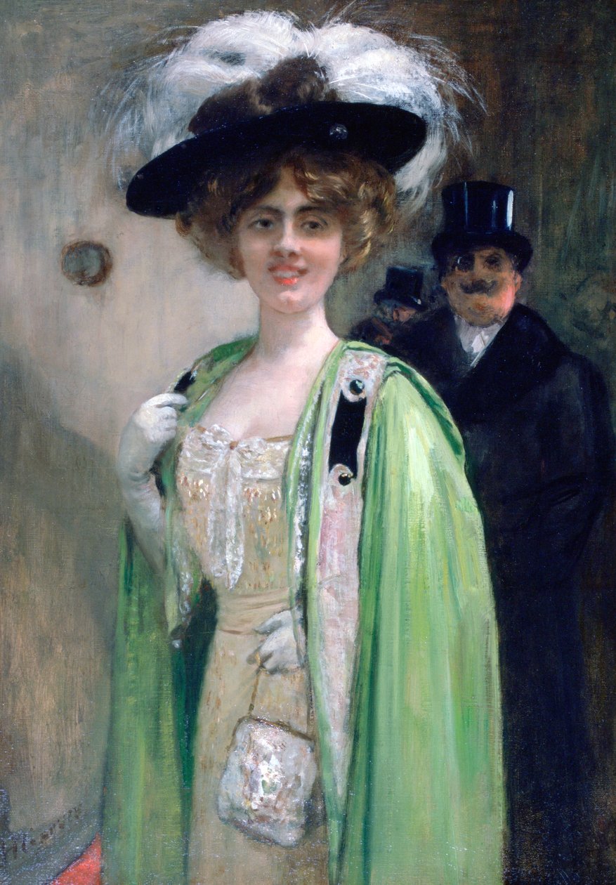 Et par ankommer til en begivenhed, c1872-1929 af Henri Gervex