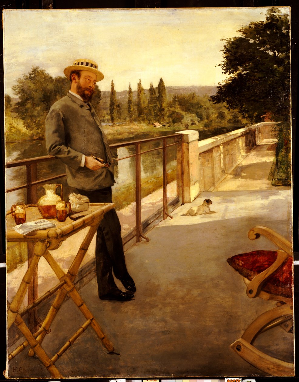 En elegant mand på en terrasse, 1885 af Henri Gervex