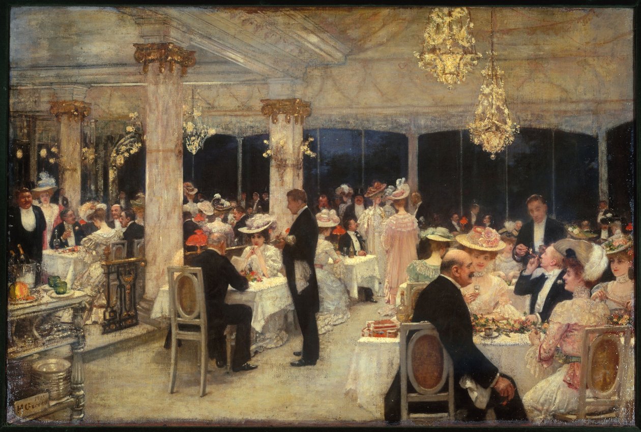 Armenonville, aftenen for Grand-Prix, 1905 (olie på lærred) af Henri Gervex