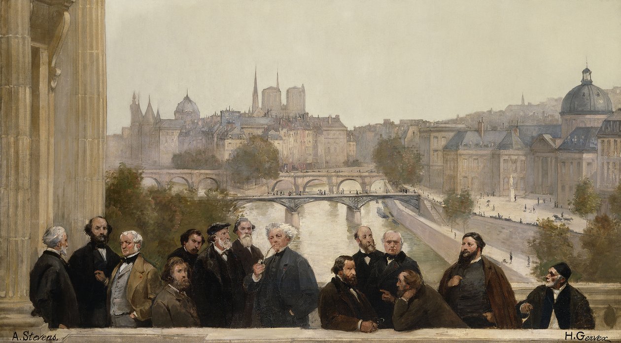 Århundredets panorama: Dupré, Rousseau, Isabey, Millet, Couture, Daubigny, Diaz..., 1889. af Henri Gervex