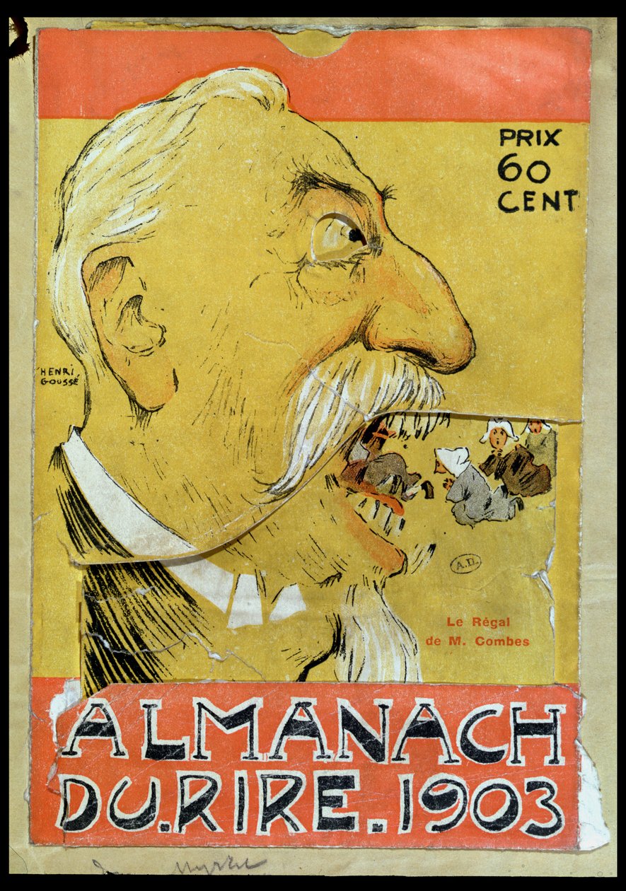 Karikatur af Justin-Louis-Emile Combes (1835-1921), der spiser præsterne, cover af 
