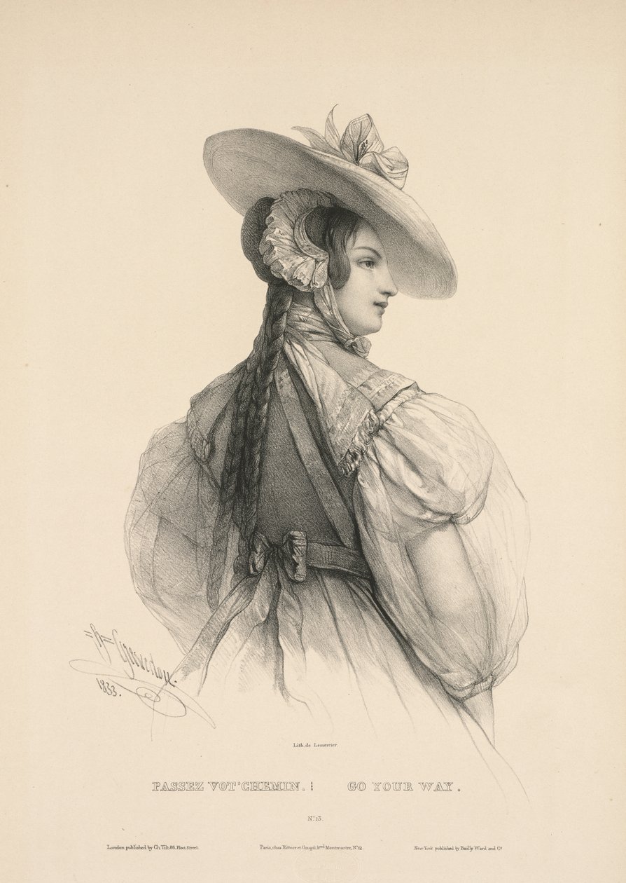 Gå din vej forbi din vej, 1833. af Henri Grevedon