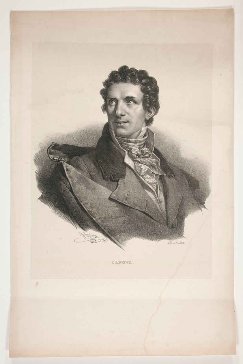 Portræt af Antonio Canova af Henri Grevedon