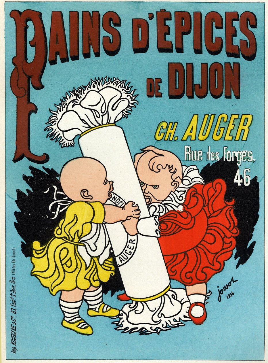 Mad og drikke. Peberkager fra Dijon. Plakat af Gustave Henri Jossot, Frankrig af Henri Gustave Jossot