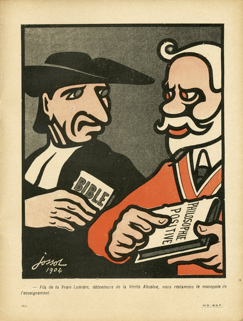 Smørpladen, nummer 169, satirisk i farver af Henri Gustave Jossot