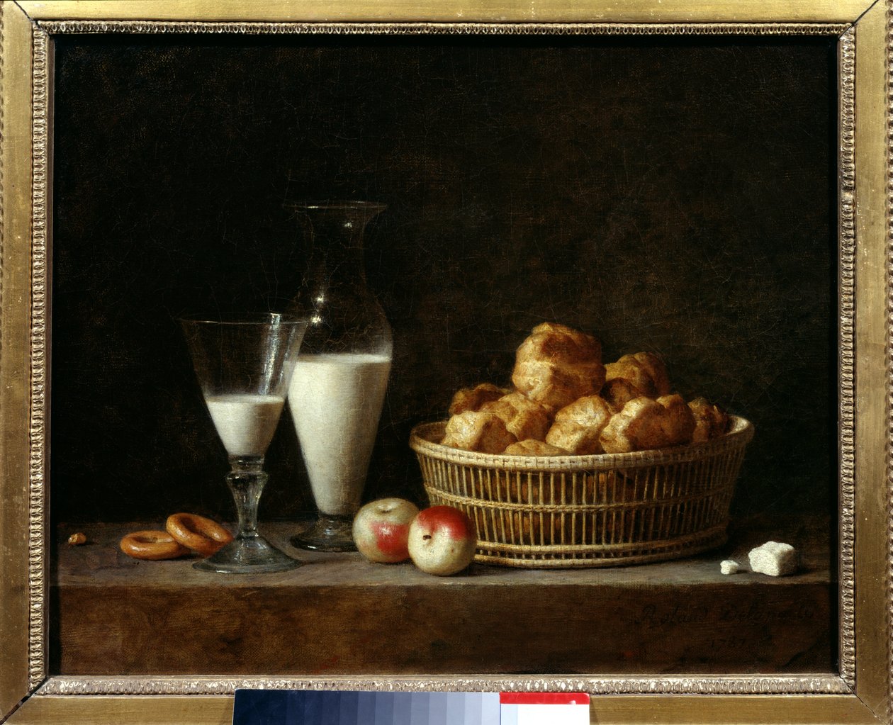 Den lille snack eller karaffel af orgeat Maleri af Roland Delaporte (de la Porte) (1724-1793) 1787 Søn. 0,37x0,46 m Paris, Louvre-museet. af Henri Horace Roland Delaporte