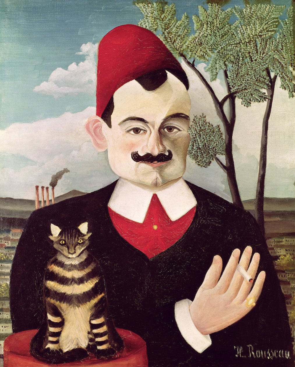 Portræt af Pierre Loti (1850-1923) ca. 1891 (olie på lærred) af Henri J.F. Rousseau