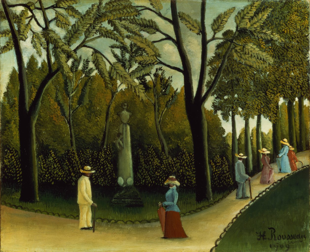 Chopin-monumentet i Luxembourg-haven af Henri J.F. Rousseau