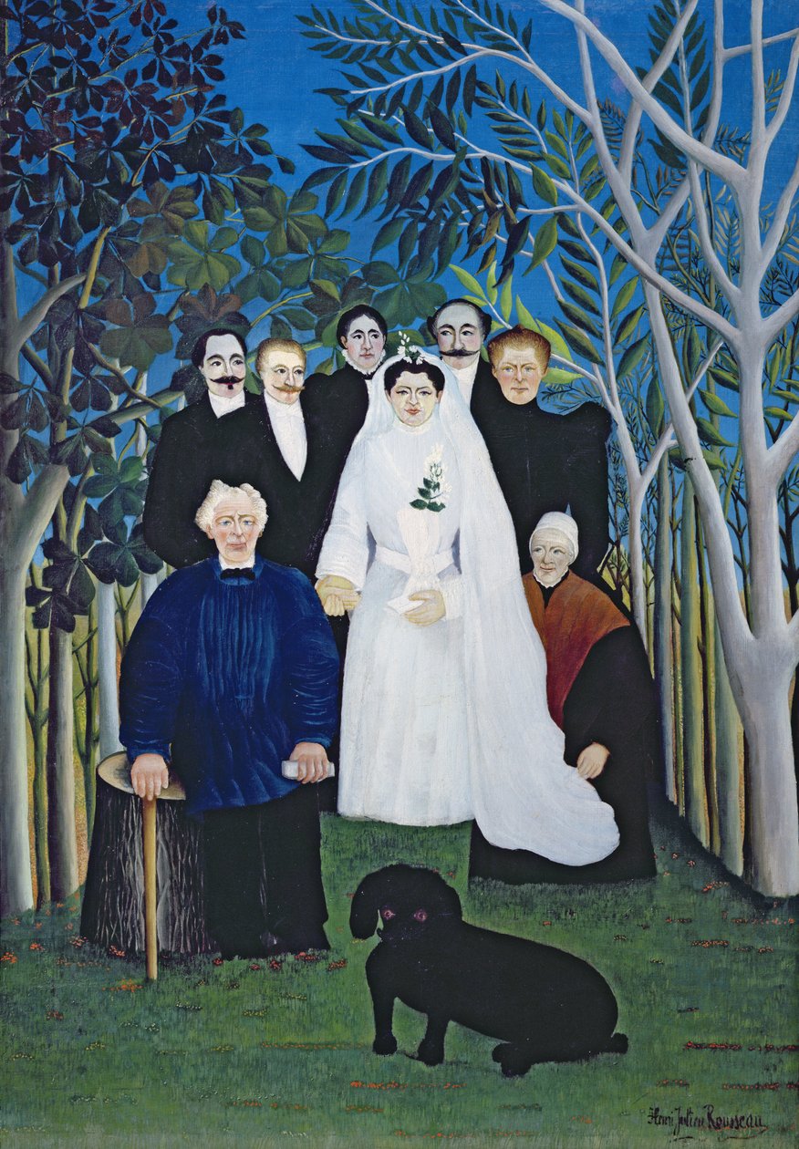 Bryllupsfesten, ca. 1905 (olie på lærred) af Henri J.F. Rousseau
