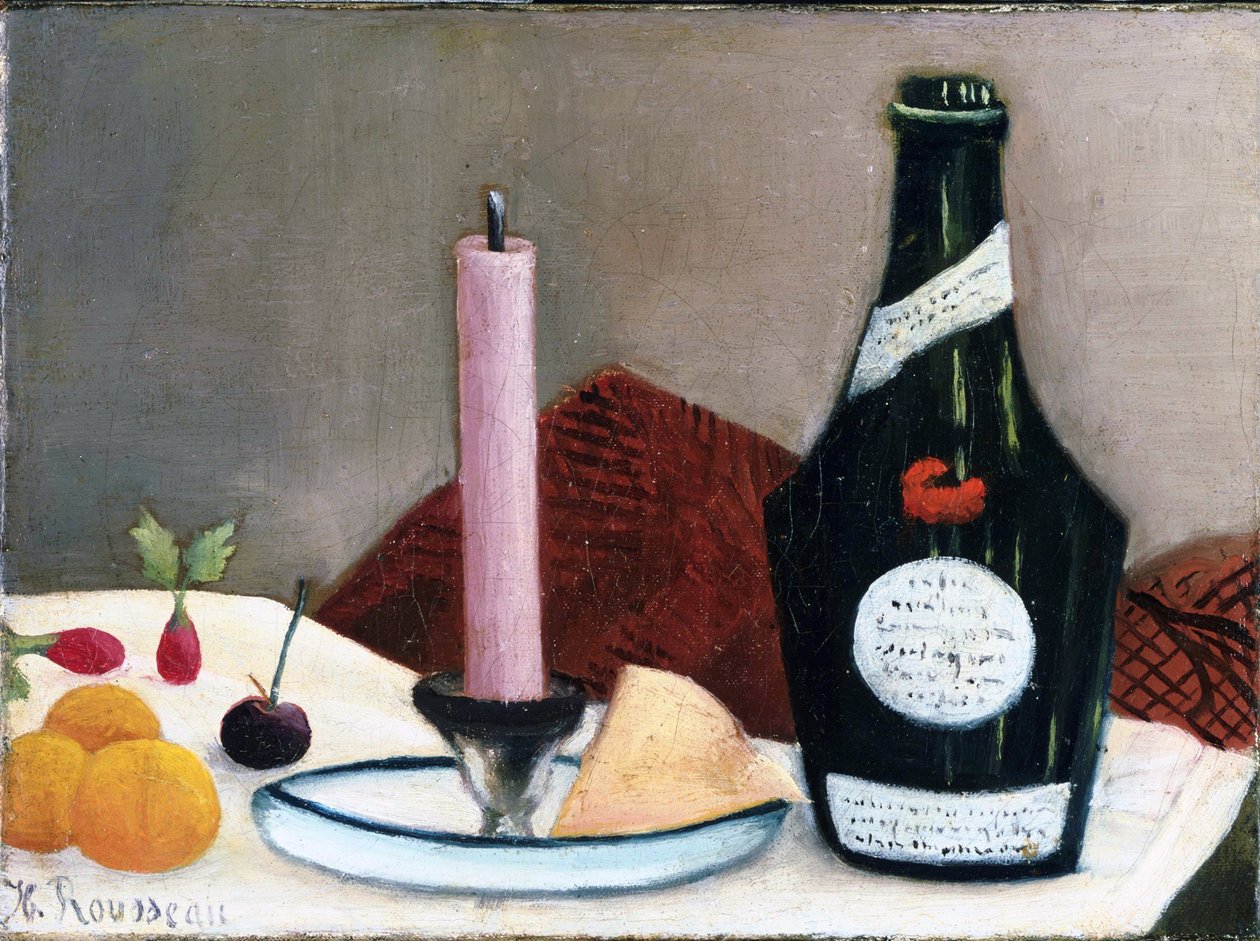 "Stilleben - det lyserøde lys" Maleri af Henri Rousseau dit le Douanier (1844-1910) 1909 The Phillips Collection, Washington, D.C. af Henri J.F. Rousseau
