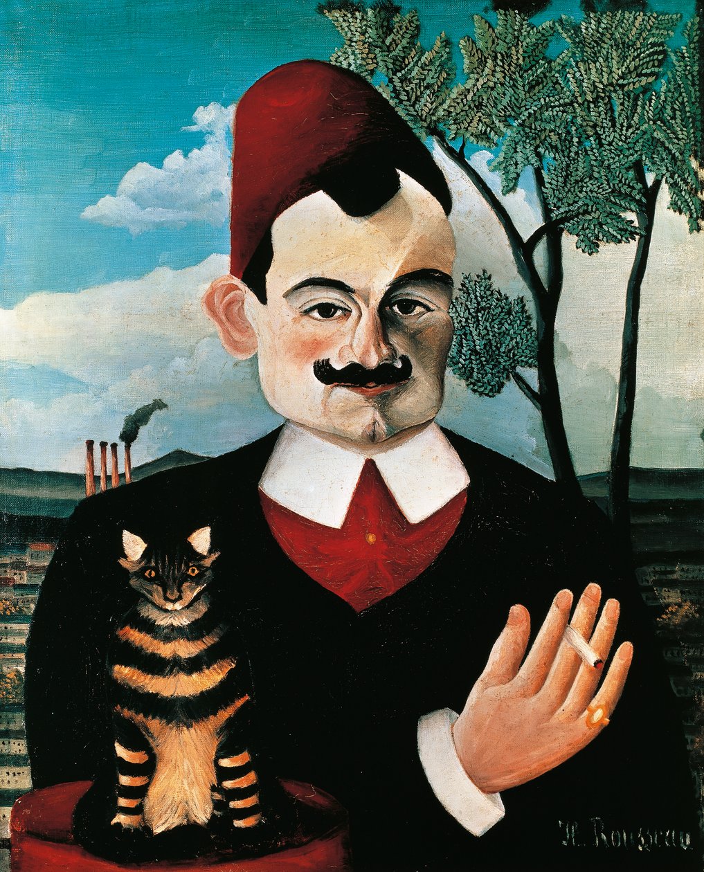 Portræt af Pierre Loti, pseudonym for Louis Marie Julien Viaud, fransk forfatter af Henri J.F. Rousseau