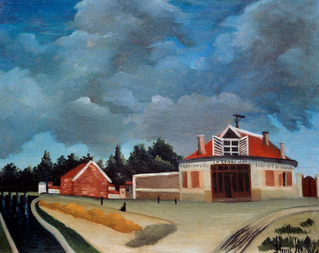 Stolefabrikken Maleri af Henri Rousseau dit le Douanier Rousseau (1844-1910) 20. århundrede søn. 0,46x0,38 m Paris, Musee de l
