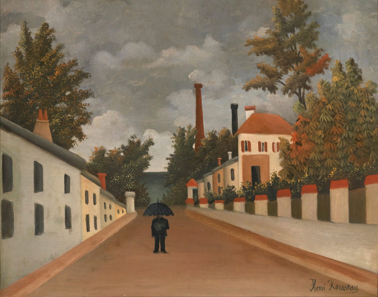Udkanten af Paris, ca. 1910 (olie på lærred) af Henri Rousseau