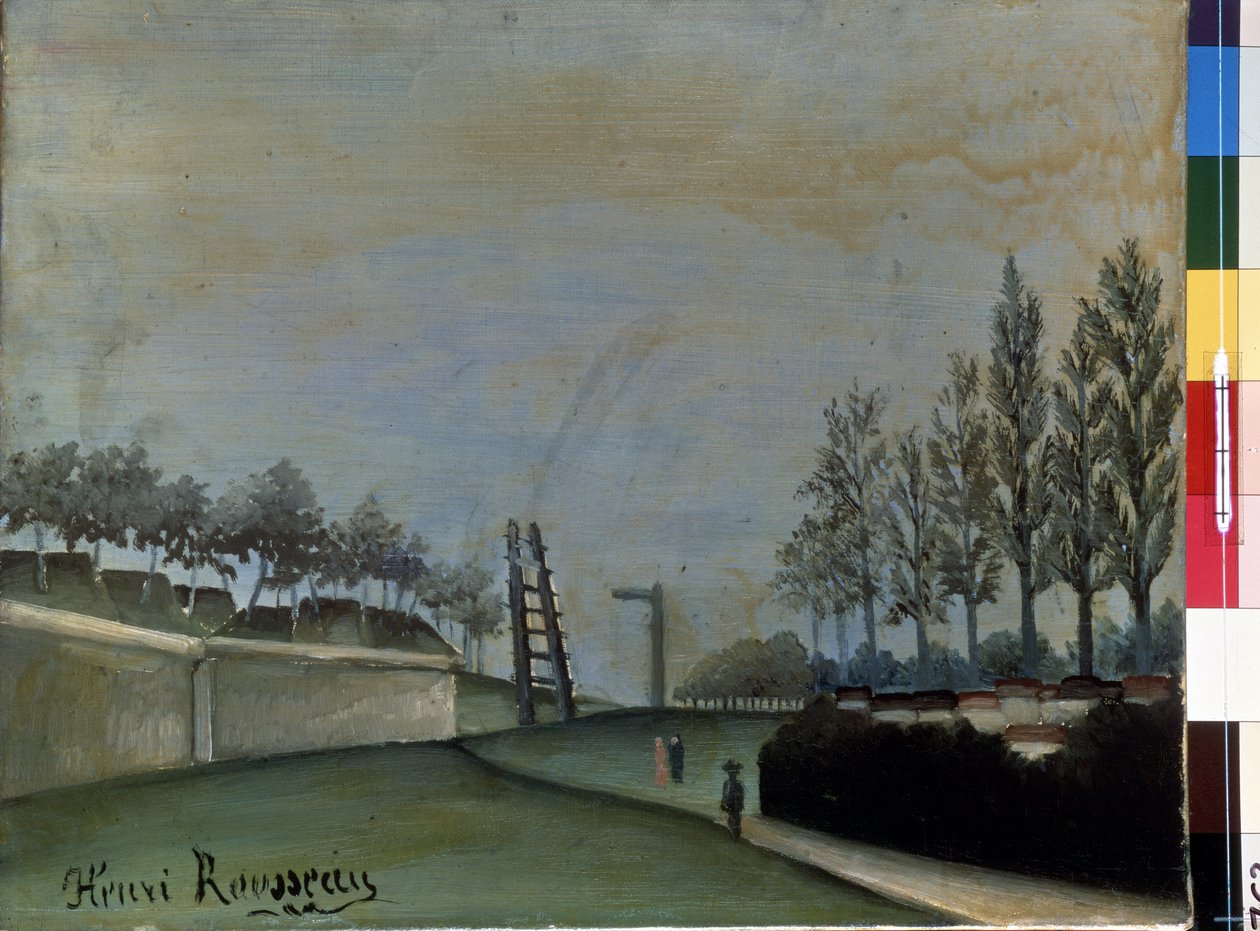 Udsigt over Vanves. Maleri af Henri Rousseau kaldet Douanier Rousseau (1844-1910) af Henri J.F. Rousseau