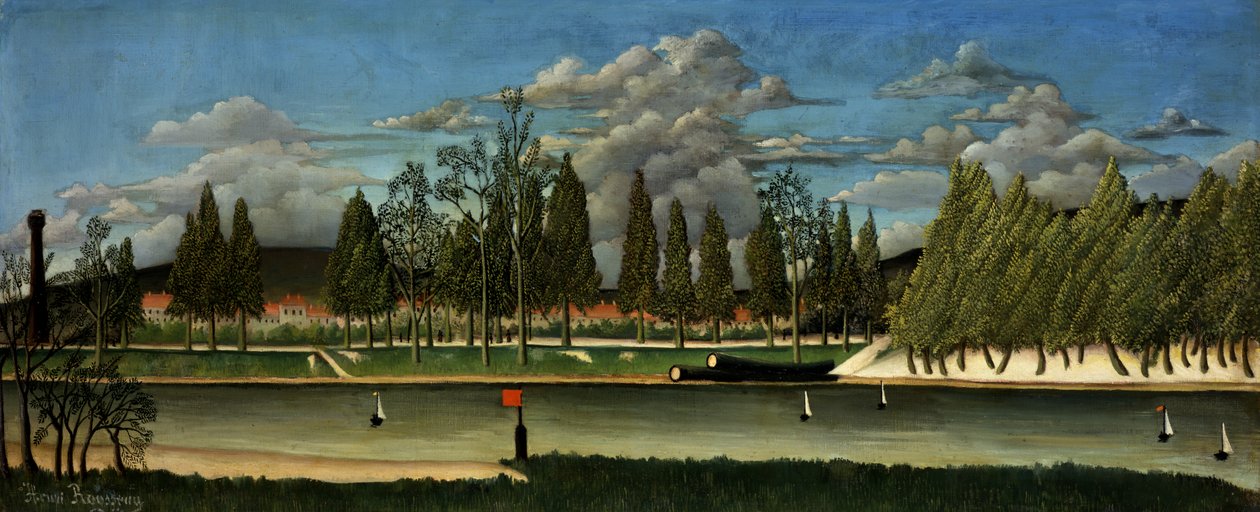 Landskab med træstammer, c.1887 af Henri J.F. 1844 1910 Rousseau