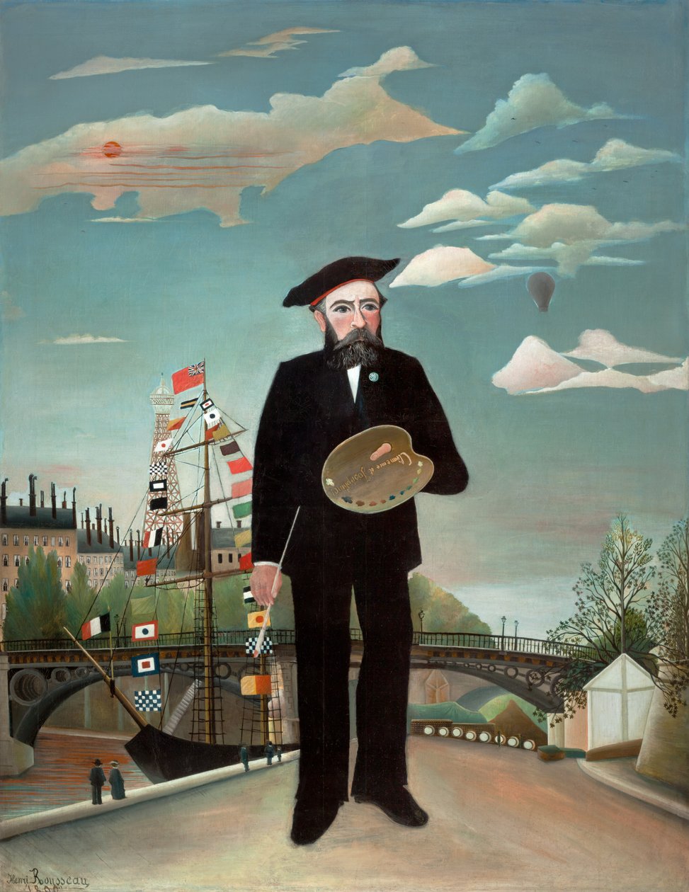 Mig selv: Portræt-landskab, 1890 af Henri J.F. 1844 1910 Rousseau