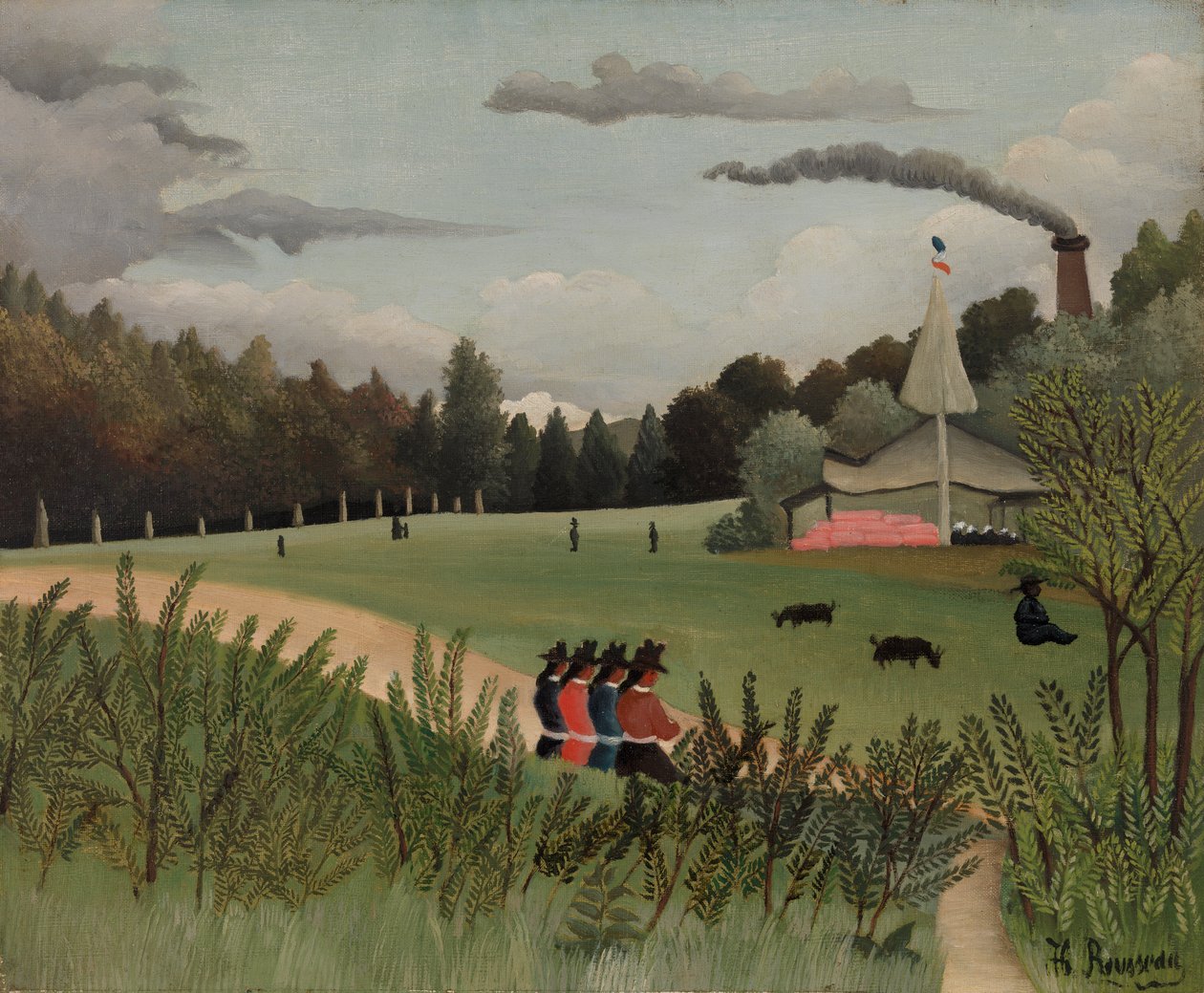 Park med figurer af Henri J.F. 1844 1910 Rousseau