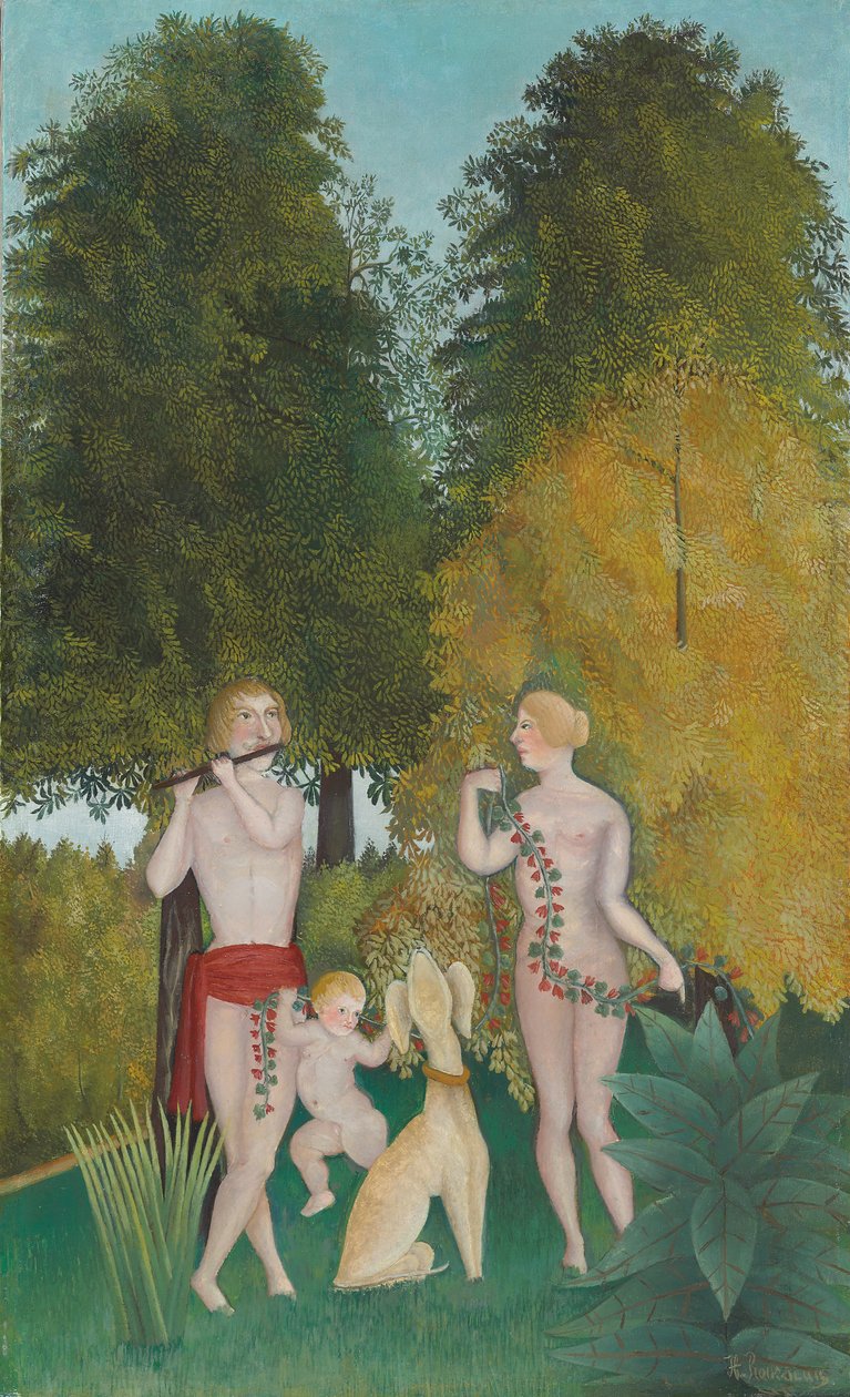 Happy Quartet; Happy foursome, 1902 af Henri J.F. Rousseau